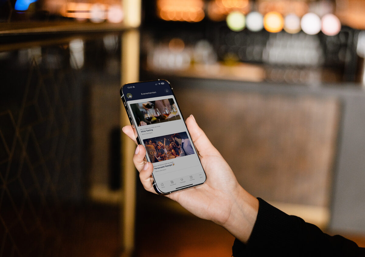 De evenementen module in de mobiele app van Apprendo Horeca.